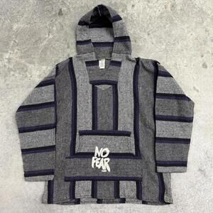 Vintage 90s No Fear Drug Rug Poncho